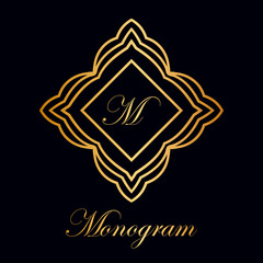 Vintage ornamental monogram