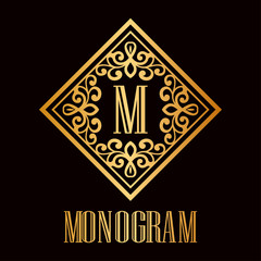 Vintage ornamental monogram