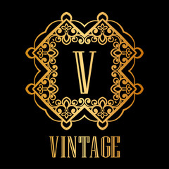 Vintage ornamental monogram