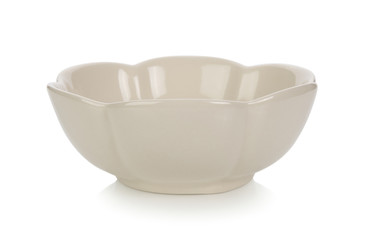 ceramic bowl on white background
