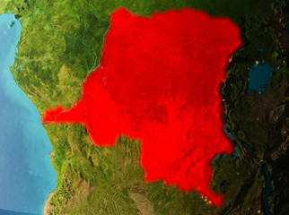 Orbit view of Democratic Republic of Congo