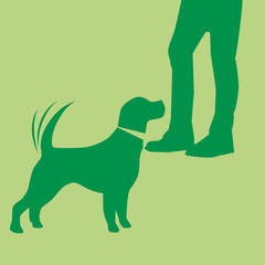 Vector sign happy dog