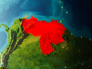 Orbit view of Venezuela