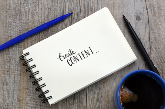 CREATE CONTENT... hand-lettered on notepad