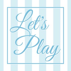 Let's play banner - blue