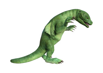 3D Rendering Fantasy Hatchling Dragon on White