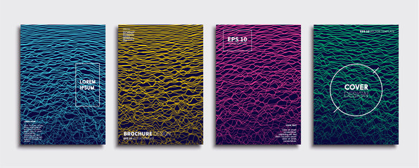 Vector cover designs. Future Poster template. Smartphone modern background set.