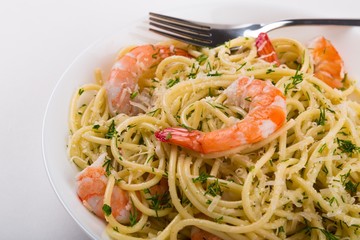 Spaghetti with Shrimps