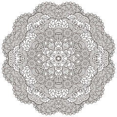 Black and white mandala.
