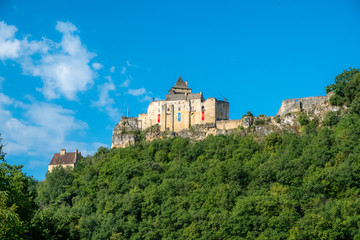 Fototapeta na wymiar Castelanau Castle in Dordogne, Perigord Vert