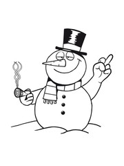 Schneemann joint kiffen stinkefinger