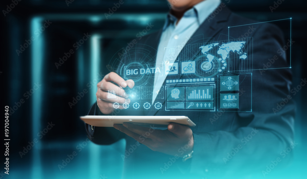 Canvas Prints big data internet information technology business information concept
