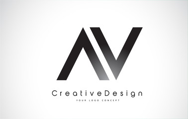 AV Letter Logo Design. Creative Icon Modern Letters Vector Logo. - obrazy, fototapety, plakaty