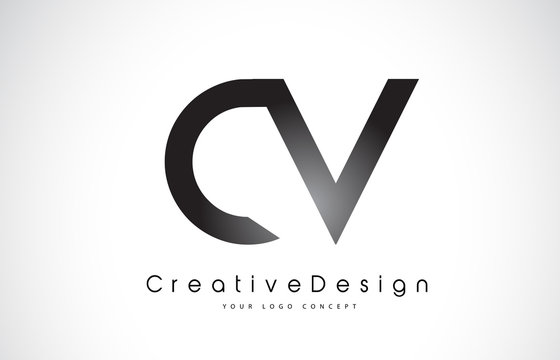 CV C V Letter Logo Design. Creative Icon Modern Letters Vector Logo.