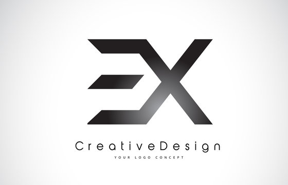 EX E X Letter Logo Design. Creative Icon Modern Letters Vector Logo.