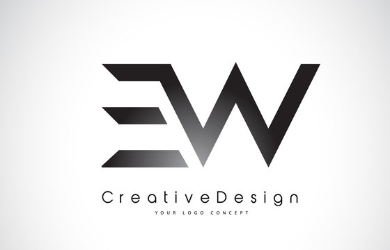 EW E W Letter Logo Design. Creative Icon Modern Letters Vector Logo.