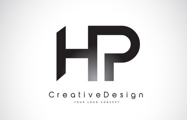 HP H P Letter Logo Design. Creative Icon Modern Letters Vector Logo.