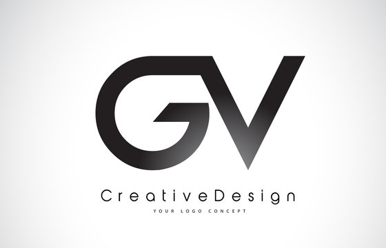 GV G V Letter Logo Design. Creative Icon Modern Letters Vector Logo.