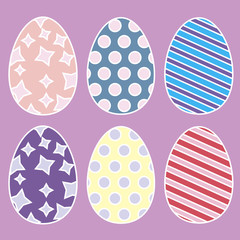 Easter eggs icons. Vector illustration. Easter eggs for Easter holidays design on white background.