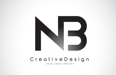 NB N B Letter Logo Design. Creative Icon Modern Letters Vector Logo.