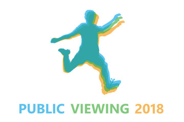 Silhouette Fußballspieler Public Viewing 2018