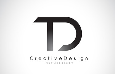 TD T D Letter Logo Design. Creative Icon Modern Letters Vector Logo.
