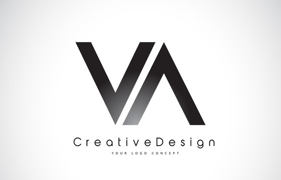 VA V A Letter Logo Design. Creative Icon Modern Letters Vector Logo.