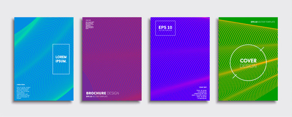 Vector cover designs. Future Poster template. Smartphone modern background set.