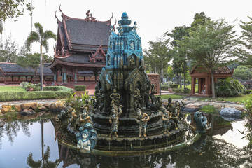 Fototapeta premium Thai sculptures in ancient city near Bangkok, Thailand