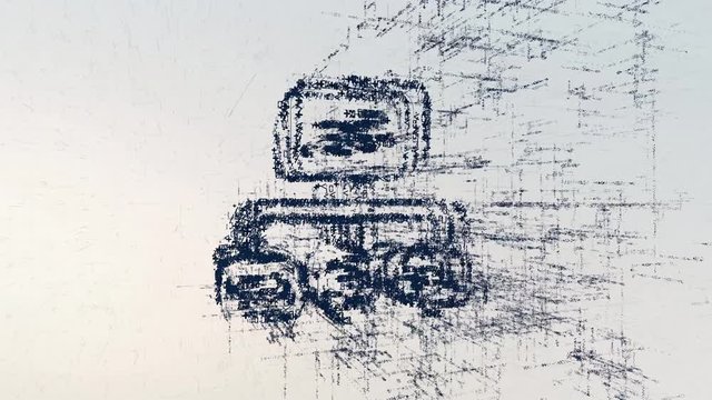 Global logo, a design consisting of a code of numbers and a symbol. Abstract global icon in computer cyber network on a light background