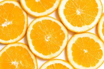 Fresh, juicy slices of orange. Orange fruit background 
