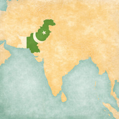 Map of South Asia - Pakistan