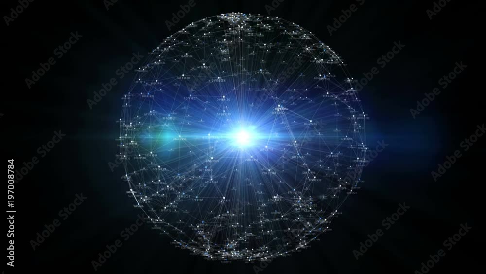 Poster block chain network and programming concept on technology background. blockchain , cryptocurrencies 