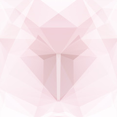 Polygonal vector background. Can be used in cover design, book design, website background. Vector illustration. Pink, white colors.
