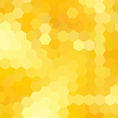 Abstract background consisting of yellow hexagons. Geometric design for business presentations or web template banner flyer. Vector illustration