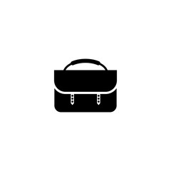 Woman Bag. Flat Vector Icon. Simple black symbol on white background