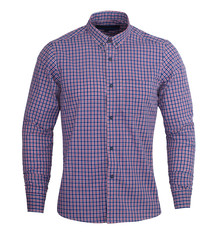 Perfect dark purple and red check print full sleeves shirt gives formal look, you can wear a solid pant with this shirt. It is the stylish and formal shirts that you can wear for all casual occasions.