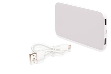 Exclusive USB power bank with dual port and data cable with this charge two phone at a one time.