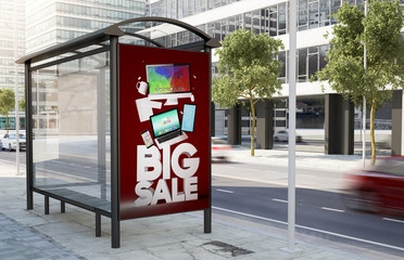 bus stop technology sale marketing billboard