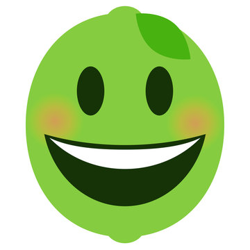 Emoji lachend - Limette