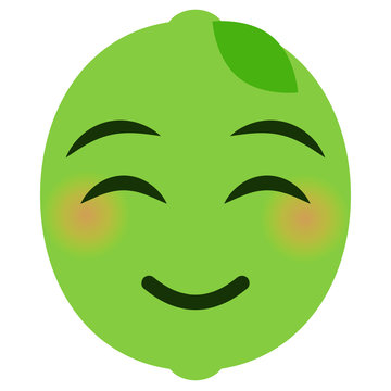 Emoji glücklich - Limette