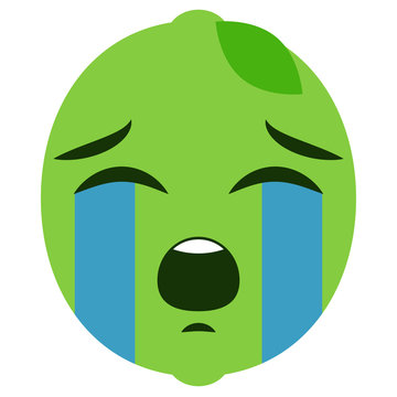 Emoji heulend - Limette