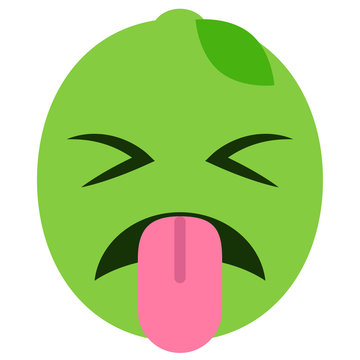 Emoji angewidert - Limette