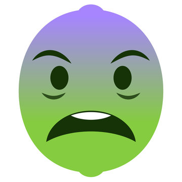 Emoji geschockt - Limette