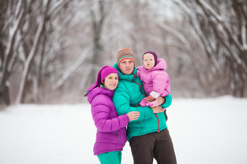 Family winter portrait