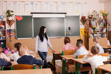 Teacher starts the lesson