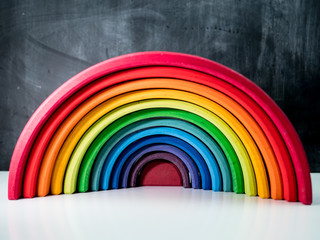 wooden toys, childrens rainbow, rainbow,  chalkboard, rainbow toy