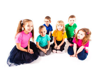 Group of happy smiling kids