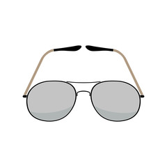 Trendy hipster sunglasses on a white background. Vector flat design.