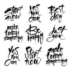 Motivational lettering positive message